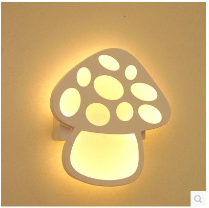 LED现代个性 时尚 卧室房间 儿童房蘑菇型壁灯灯饰灯具